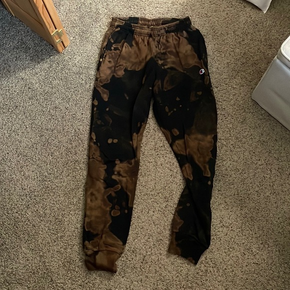 Champion Pants - Bleach dyed champion sweatpants